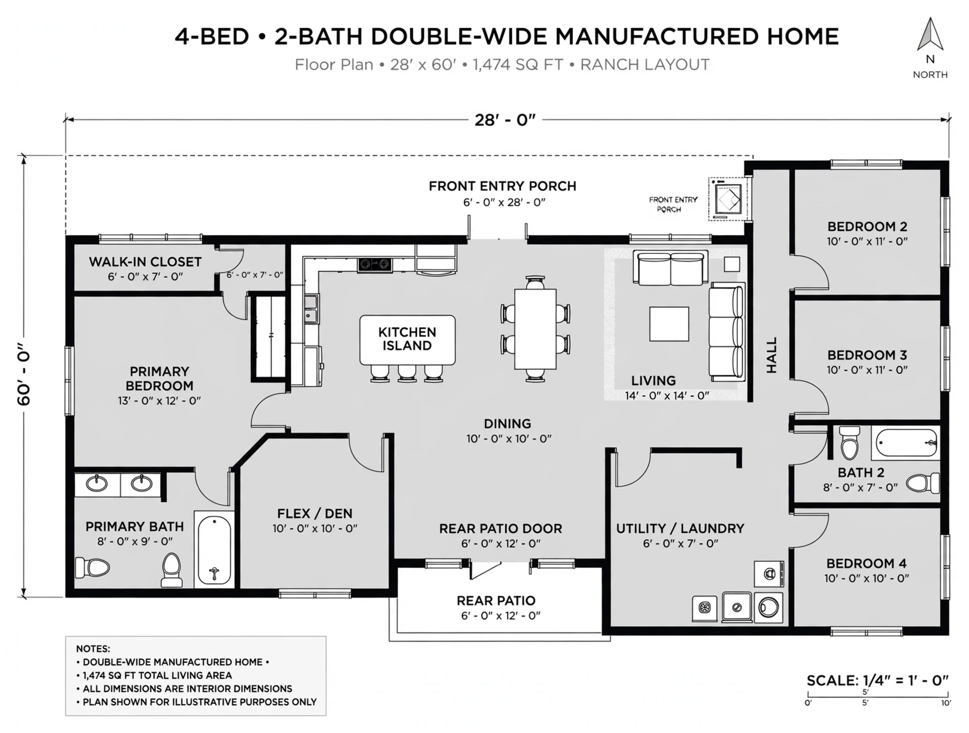 Canyon Prefab Home — Floor Plan